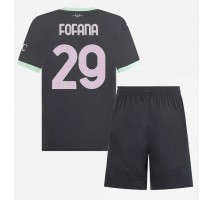 AC Milan Youssouf Fofana #29 Koszulka Trzecia dzieci 2024-25 Krótki Rękaw (+ krótkie spodenki)